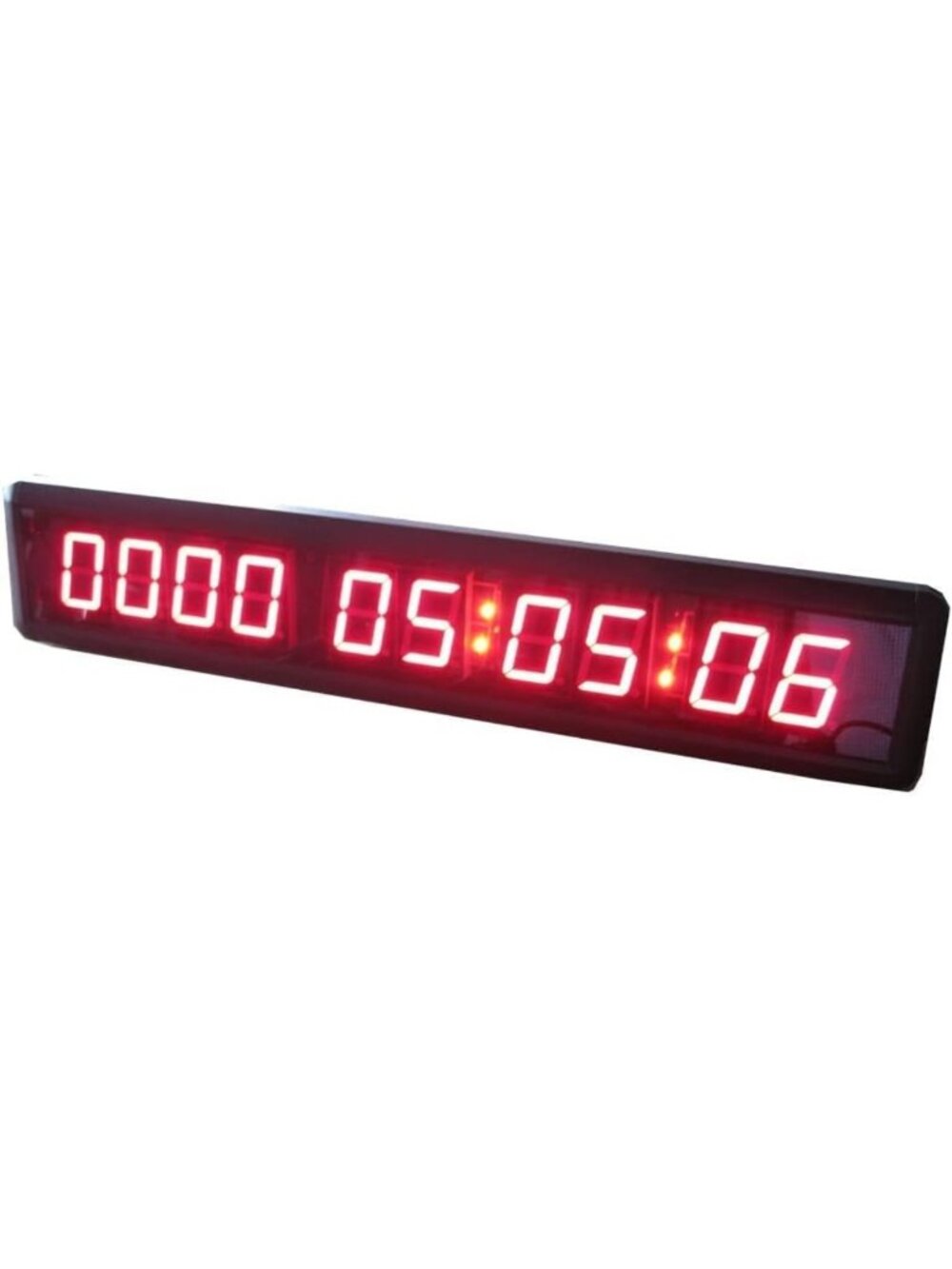 LED Countdown Timer Wall Clock - 10 Digits, Red Display, Up/Down Functionality